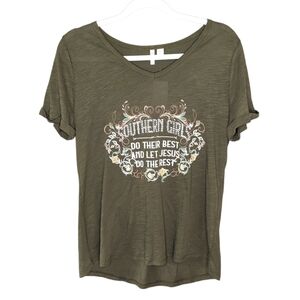 NWT Cato Sequin Southern Girls do their best Jesus Tshirt Woman's medium